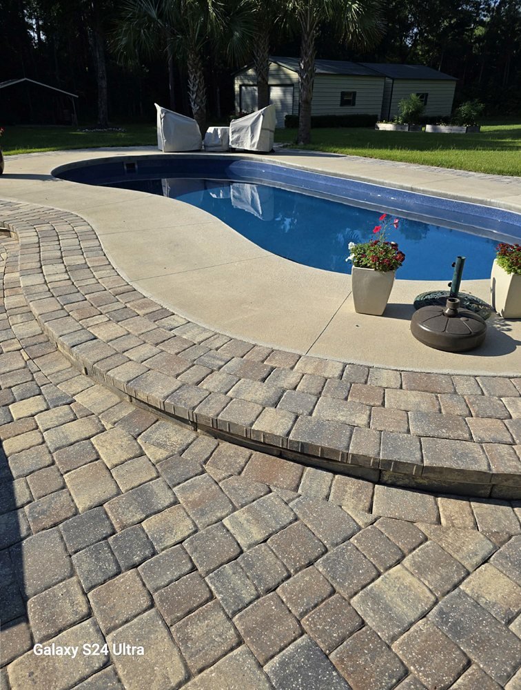 Pool deck paver restoration Tallahassee