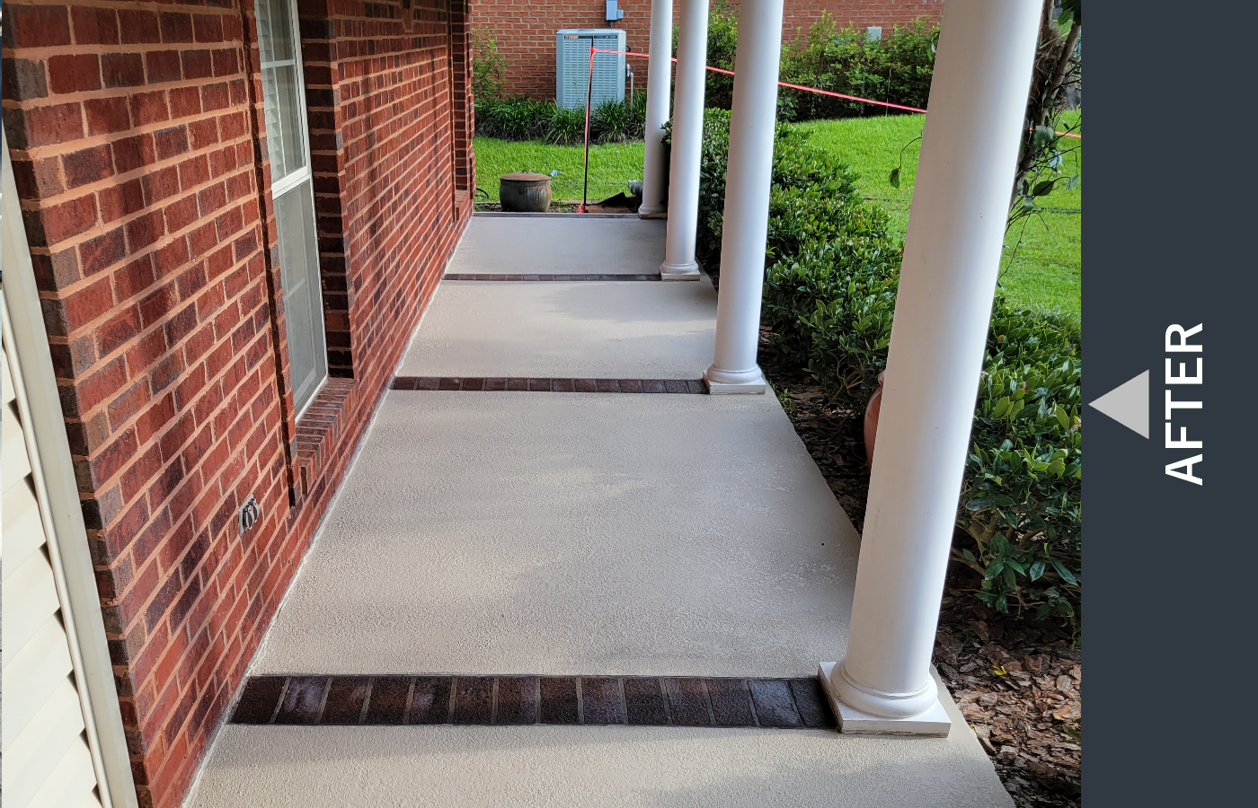 White Column Patio AFTER