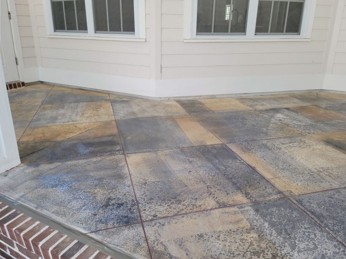 Patio with Rolled Finish